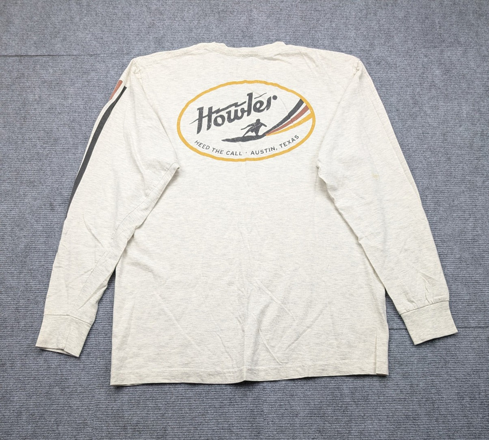 Howler Bros Graphic Shirt Mens Large Heather Logo Heed The Call Athleisure Beach